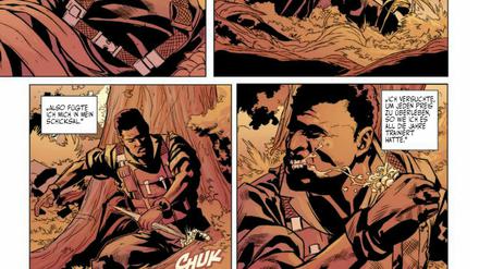 Im freien Fall: Eine Szene aus dem Comic.