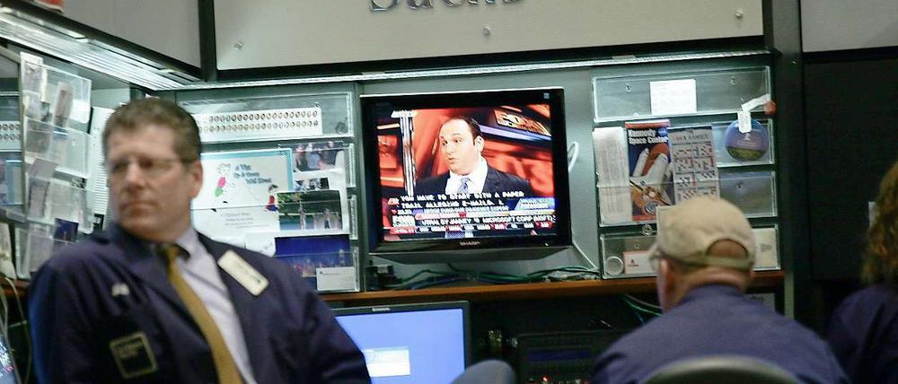 Händler von Goldman Sachs auf dem Parkett der Börse in New York.