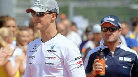 Michael Schumacher und Rubens Barrichello.