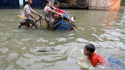 Flut in Indonesien.
