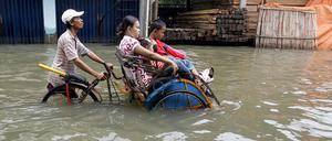 Flut in Indonesien.