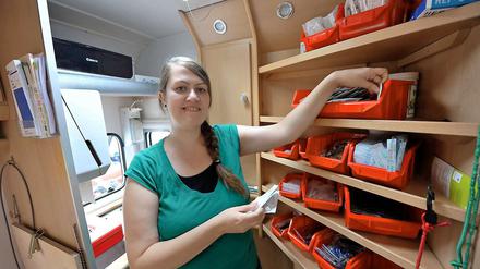 Mobile Praxis. Im Bus hilft Sozialarbeiterin Nora Bauermann weiter.