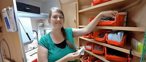 Mobile Praxis. Im Bus hilft Sozialarbeiterin Nora Bauermann weiter.