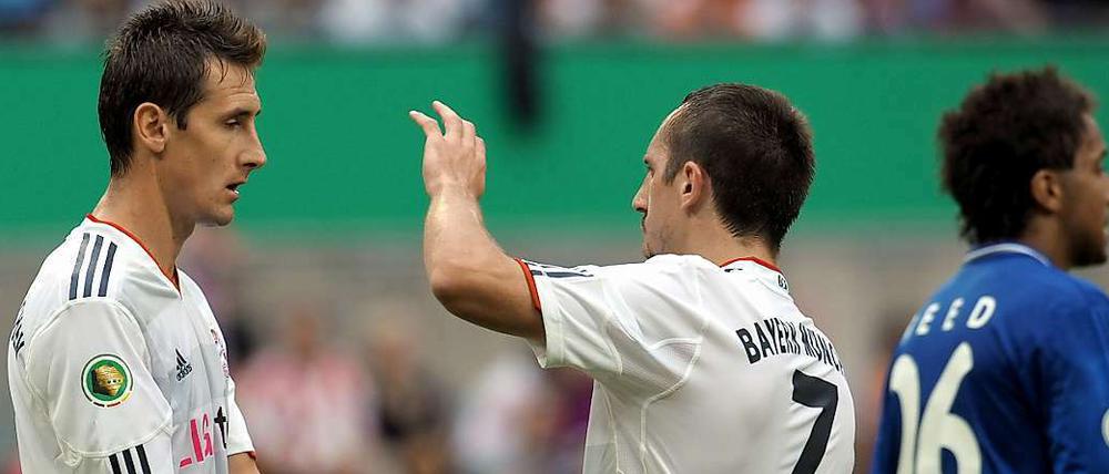 Doppelschlag. Miroslav Klose und Franck Ribéry machten mit ihren Toren kurz vor der Pause frühzeitig alles klar.