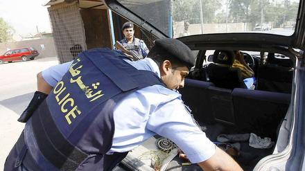 Nach dem Anschlag wurden die Sicherheitskontrollen in Bagdad verschärft.