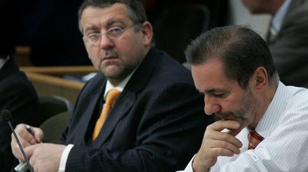 Ende eines Erfolgsduos: Mit dem Rücktritt von Rainer Speer (li.) verliert Ministerpräsident Platzeck seinen engsten Vertrauten. 
