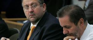 Ende eines Erfolgsduos: Mit dem Rücktritt von Rainer Speer (li.) verliert Ministerpräsident Platzeck seinen engsten Vertrauten.