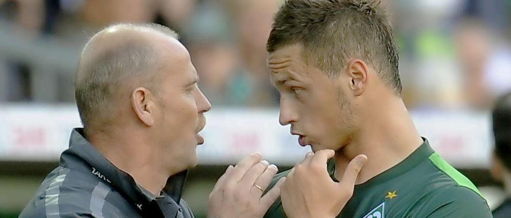 Ego und Tattoos. Hat sich Thomas Schaaf (l.) Marko Arnautovic gezähmt?