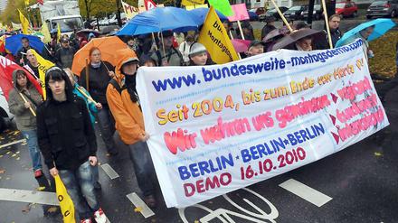 Hartz-IV-Demo am Samstag in Berlin.