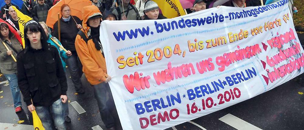Hartz-IV-Demo am Samstag in Berlin.