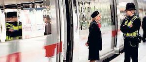 Reif für die Insel. Der ICE 3 „Schwäbisch Hall“ am Dienstag kurz nach seiner Ankunft am Londoner Großbahnhof St. Pancras.