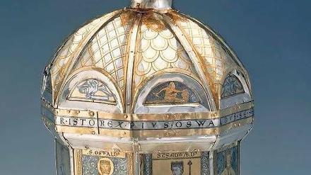 Reliquienschrein. Gefäß für den Kopf des hl. Oswald (1185 - 1189). 