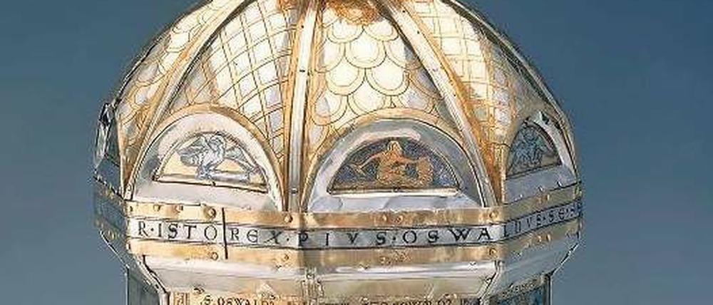 Reliquienschrein. Gefäß für den Kopf des hl. Oswald (1185 - 1189). 
