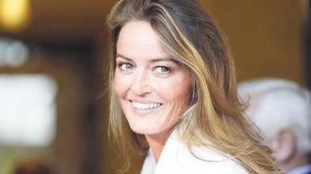 Erleichtert. Die deutsche Millionenerbin Katrin Radmacher. 