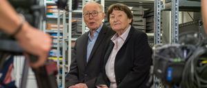 Ulrich und Erika Gregor bei den Dreharbeiten zu Alice Agneskirchners  „Komm mit mir in das Cinema - Die Gregors“.