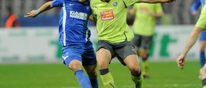 Die Begegnung zwischen Karlsruhe und Aue endete 1:1.
