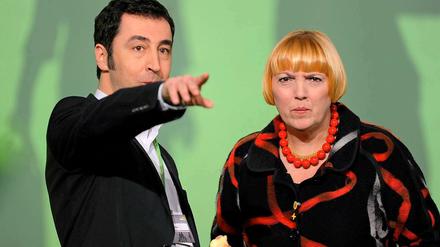 Wo geht's lang bei den Grünen? Cem Özdemir und Claudia Roth auf dem Parteitag in Freiburg.