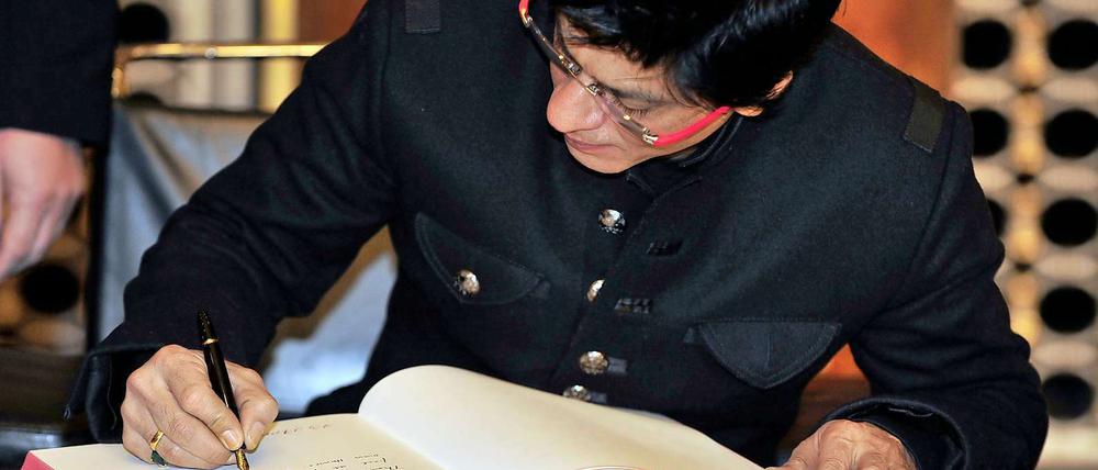 Der indische Bollywood-Star Shah Rukh Khan im Roten Rathaus.