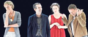 Viererbande. Sophie von Kessel, Ulrich Matthes, Maren Eggert und Norman Hacker spielen Schimmelpfennig.