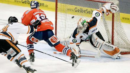 Hinein! Travis Mulock macht das dritte Tor des Tages.
