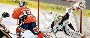 Hinein! Travis Mulock macht das dritte Tor des Tages.