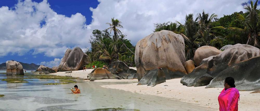 Einzigartig. Die Bucht Anse Source d’Argent auf La Digue gehört zu den schönsten Stränden der Welt. Hier werden Filme gedreht und Models fotografiert.