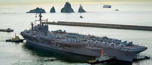 Konflikt mit Nordkorea. Südkorea und die USA planen ein neues Seemanöver. Der US-Flugzeugträger "George Washington" soll teilnehmen.
