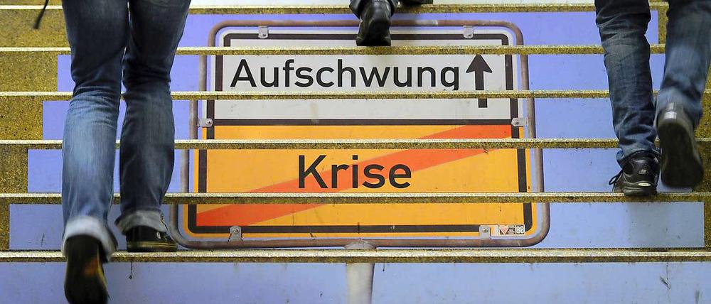 Gute Nachrichten plakatiert die Regierung gerne - und die Wirtschaft fällt auch im aktuellen Ifo-Index in den Jubel ein.