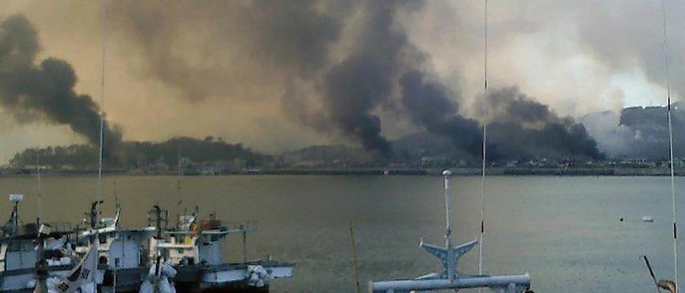 Das nordkoreanische Militär feuerte nach südkoreanischen Angaben Artilleriegranaten auf eine südkoreanische Insel.