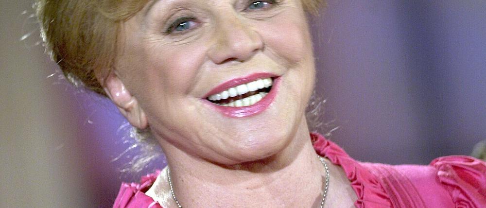 Maria Hellwig bei einer Generalprobe zur Fernsehsendung "Krone der Volksmusik" im Jahr 2001.