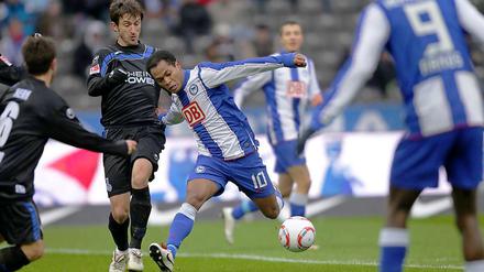 Erfolglos. Raffael und seine Hertha kassieren gegen Duisburg die zweite Niederlage in Folge.