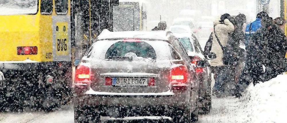 Für viele Berliner war am Donnerstag das Fortkommen schwierig. 