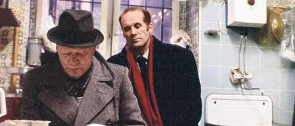 „Allemagne Neuf Zéro“. Godards Deutschlandfilm mit Eddie Constantine (vorne)und unserem Autor, Hanns Zischler. Foto: Cinetext