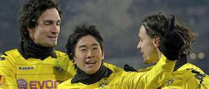 Jubel in Dortmund: Der BVB bleibt in der Europa League weiter im Rennen.
