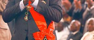 Laurent Gbagbo bei seiner Vereidigung.