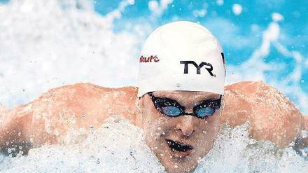 Mühsamer Kampf. Steffen Deibler patzte über 100 Meter Schmetterling. Foto: dpa