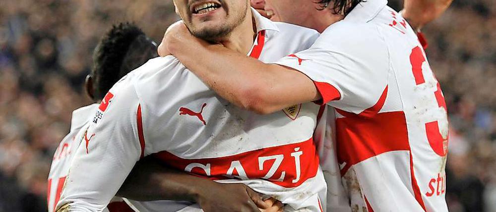 Mit der Einwechslung von Timo Gebhart lief es zunehmend besser im Spiel des VfB.