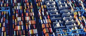 In Rotterdam, dem größte Hafen Europas, stiegen zwischenzeitlich die Wartezeiten von Containerschiffen deutlich.