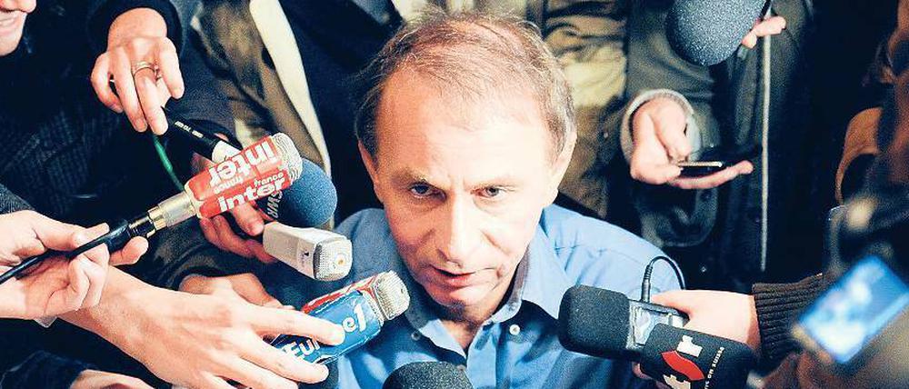 Ist er’s wirklich? Michel Houellebecq nach der Prix Goncourt-Verleihung 2010. 