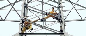 Das deutsche Hochspannungsübertragungsnetz ist mehr als 30 000 Kilometer lang. Nicht lang genug. Minister Brüderle will ein „Netzausbaubeschleunigungsgesetz“. Foto: dapd