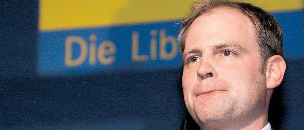 Richtig böse. Der frisch gekürte FDP-Spitzenkandidat Christoph Meyer.