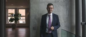10.02.2022, Bundesministerium für Justiz, Berlin. Marco Buschmann (FDP) gibt das Debut im Interview als neuer Bundesminister für Justiz mit Tagesspiegel-Reportern Maria Fiedler, Lea Schulze und Paul Starzmann. Fotos: Nassim Rad für Tagesspiegel.