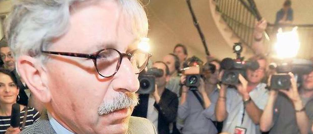 Streitbar. Thilo Sarrazin auf dem Weg zur Anhörung vor der Schiedskommission der SPD.