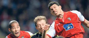 Kaka, 30, (Foto rechts oben) kam 2008 vom portugiesischen Klub Academica de Coimbra zu Hertha BSC. Für die Berliner absolvierte der brasilianische Verteidiger 14 Bundesligaspiele und ein Zweitligaspiel. Im Winter liehen die Berliner ihn an Sporting Braga aus – mit den Portugiesen steht er am Mittwoch im Finale der Europa League gegen den FC Porto.