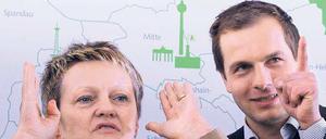 Vergangene Zeiten. Renate Künast und André Stephan im Vorwahlkampf. Foto: dpa