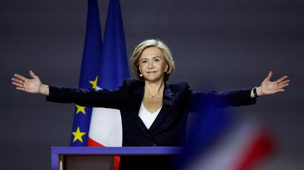 Valérie Pécresse bei ihrem Auftritt in Paris am 13. Februar 2022.