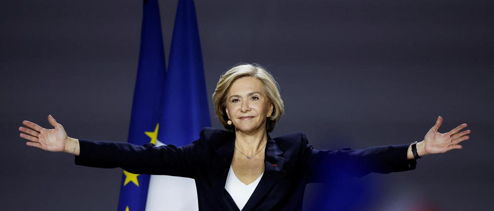 Valérie Pécresse bei ihrem Auftritt in Paris am 13. Februar 2022.