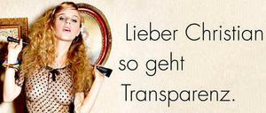 Das Berliner Unterwäsche-Label Blush macht sich Christian Wulffs Affäre zu Nutze.