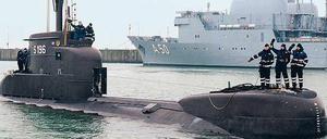 Weggetaucht. Die Marine verabschiedet sich aus Eckernförde. Foto: dapd