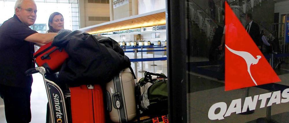 Nichts geht mehr. Die australische Airline Qantas musste aufgrund eines Arbeitskampfes sämtliche Flüge streichen.